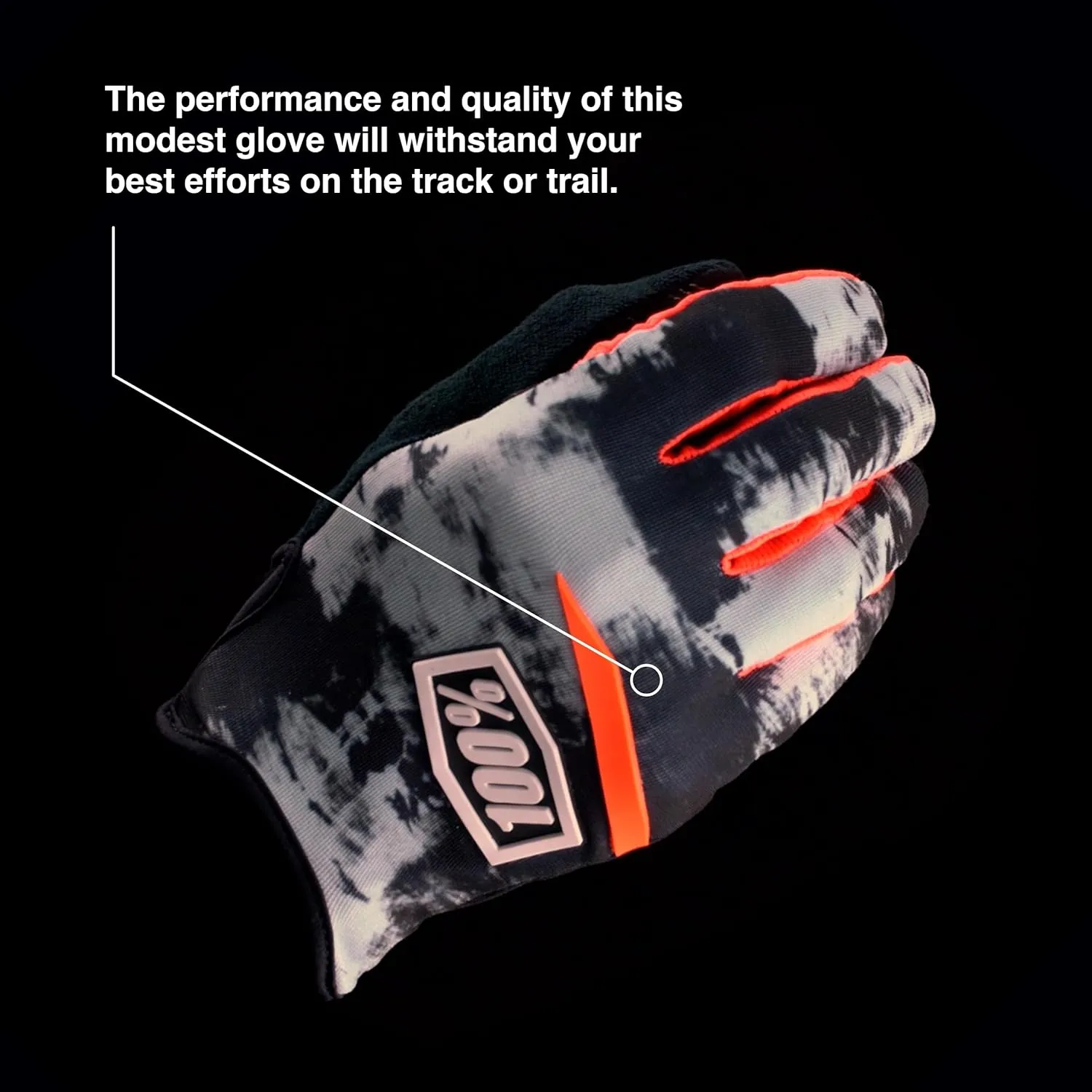100% RIDECAMP Men's Motocross & Mountain Biking Gloves - Lightweight MTB & Dirt Bike Riding Protective Gear
