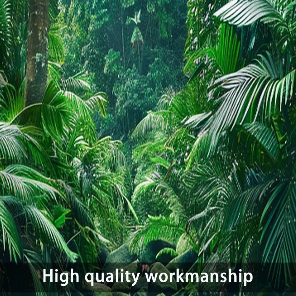 2 Panels Tropical Plant Forest Curtain Valance for Windows, Nature Stream Jungle Tree Rod Pocket Short Window Treatment Decor Drapes for Kitchen, Bathroom, 54" X 18"