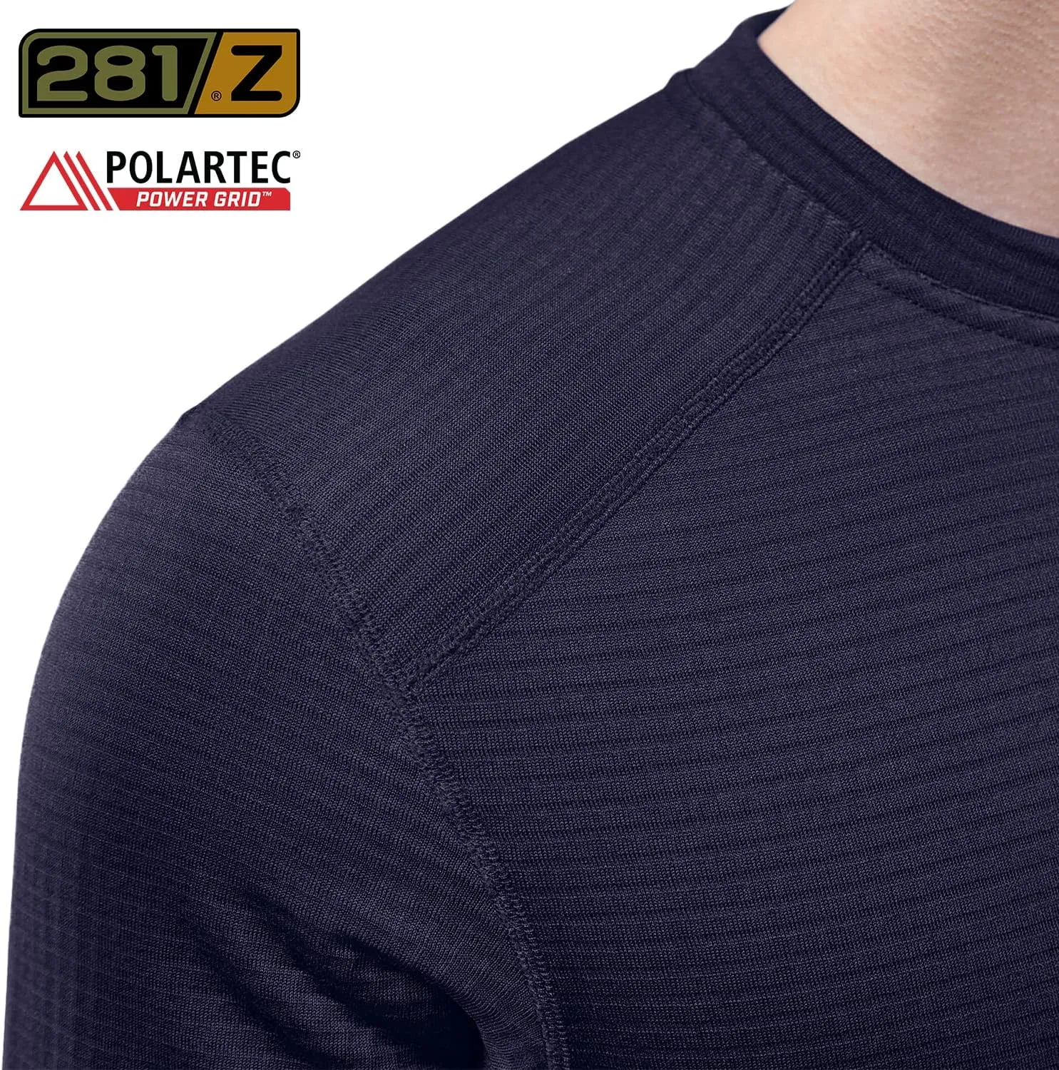 281Z Mens Polartec Power Grid Thermal Base Layer - Long Sleeve T-Shirt - Hiking Trekking Outdoor - Terrain Reliability Line