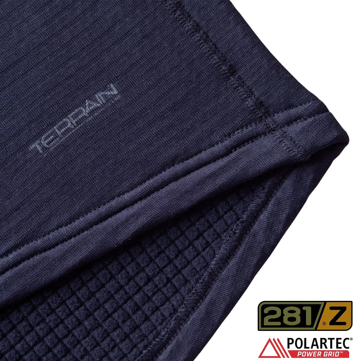 281Z Mens Polartec Power Grid Thermal Base Layer - Long Sleeve T-Shirt - Hiking Trekking Outdoor - Terrain Reliability Line