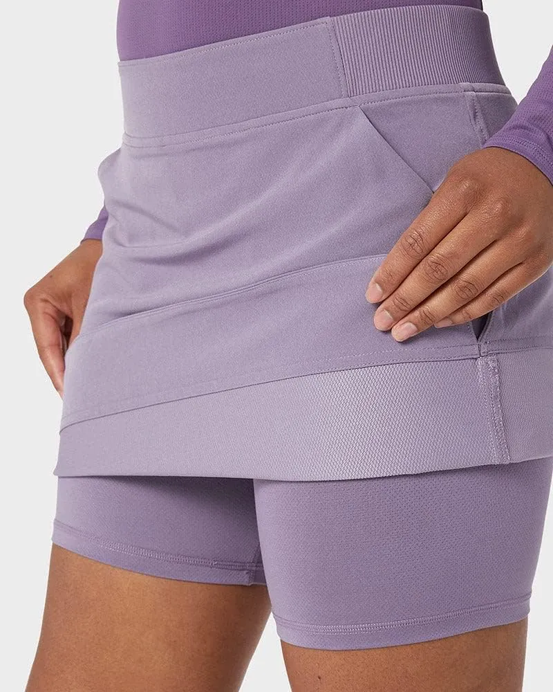 32 Degrees Cool Women's Stretch Woven Skort | Slip-On | Elastic Waistband | Office | Tennis | Golf