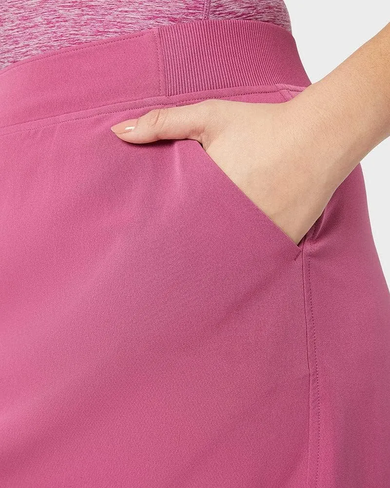 32 Degrees Cool Women's Stretch Woven Skort | Slip-On | Elastic Waistband | Office | Tennis | Golf