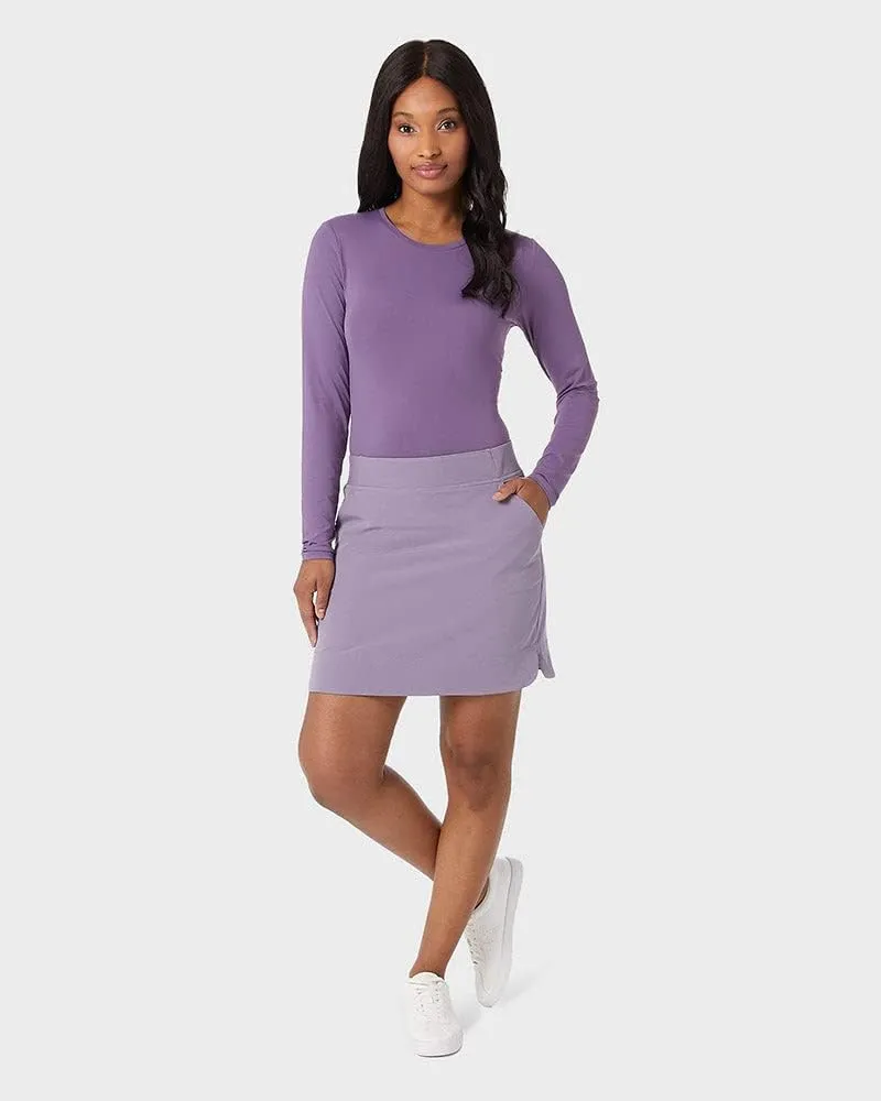 32 Degrees Cool Women's Stretch Woven Skort | Slip-On | Elastic Waistband | Office | Tennis | Golf