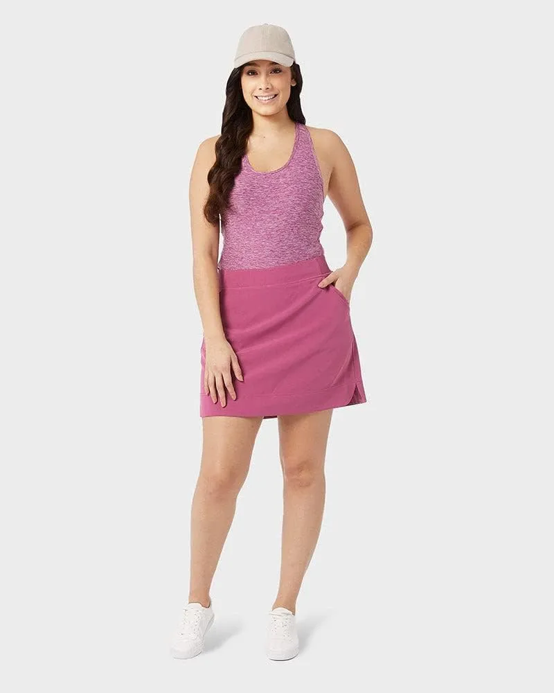 32 Degrees Cool Women's Stretch Woven Skort | Slip-On | Elastic Waistband | Office | Tennis | Golf