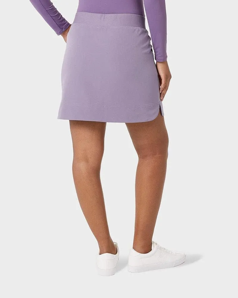 32 Degrees Cool Women's Stretch Woven Skort | Slip-On | Elastic Waistband | Office | Tennis | Golf