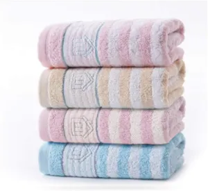 4 Towels, Cotton Face Wash, Household Adult Large Towel, Soft Absorbent Cotton Face Wipe(D)