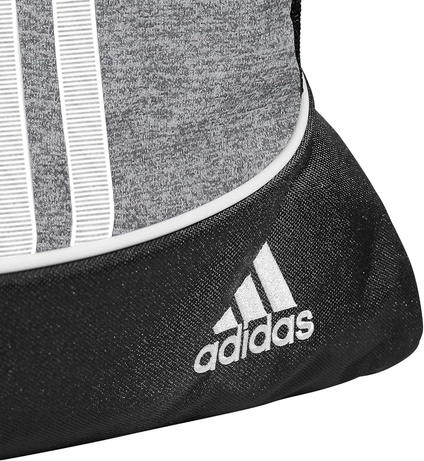 adidas Alliance Sackpack, Drawstring, Lightweight Small Gym Bag for Women, Soccer Backpack, Jersey Onix Grey/Black/White, One Size