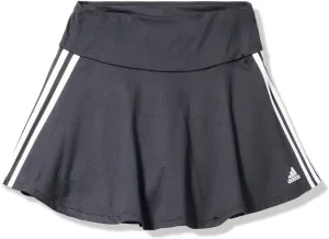 adidas Girls' 3-Stripe Flounce Knit Skorts Tennis Skirt, Black/White