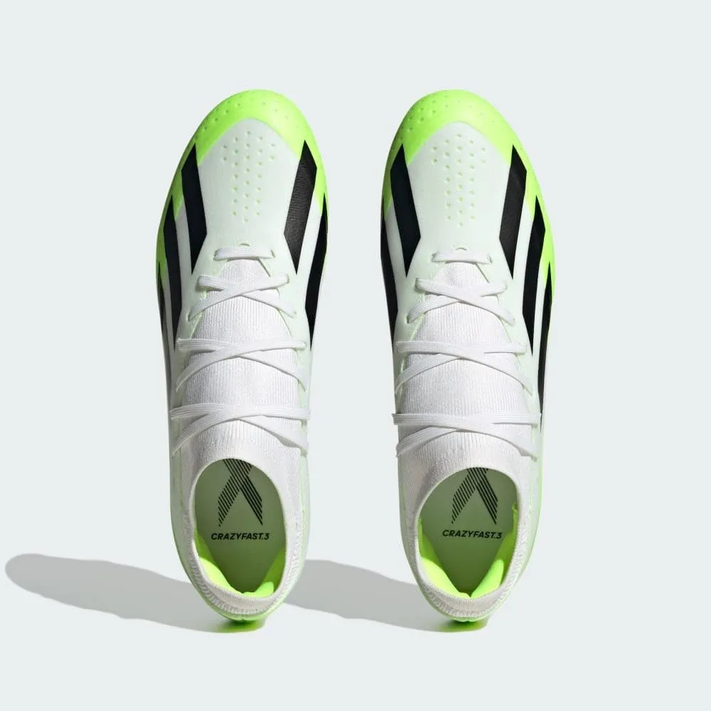 adidas Mens X Crazyfast.3 Firm Ground Soccer Cleats Cleated, Firm Ground - Black
