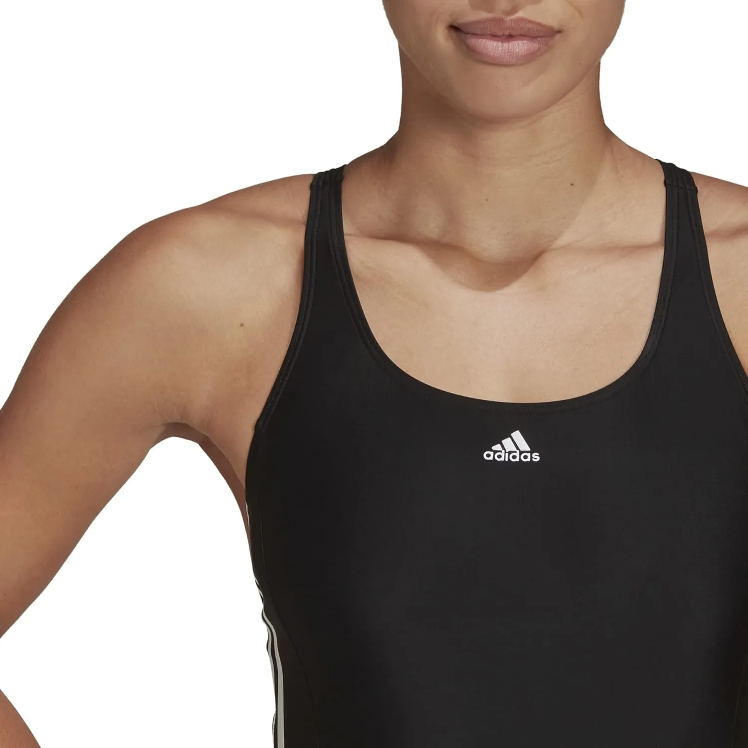adidas Women's Mid 3-Stripes Swimsuit