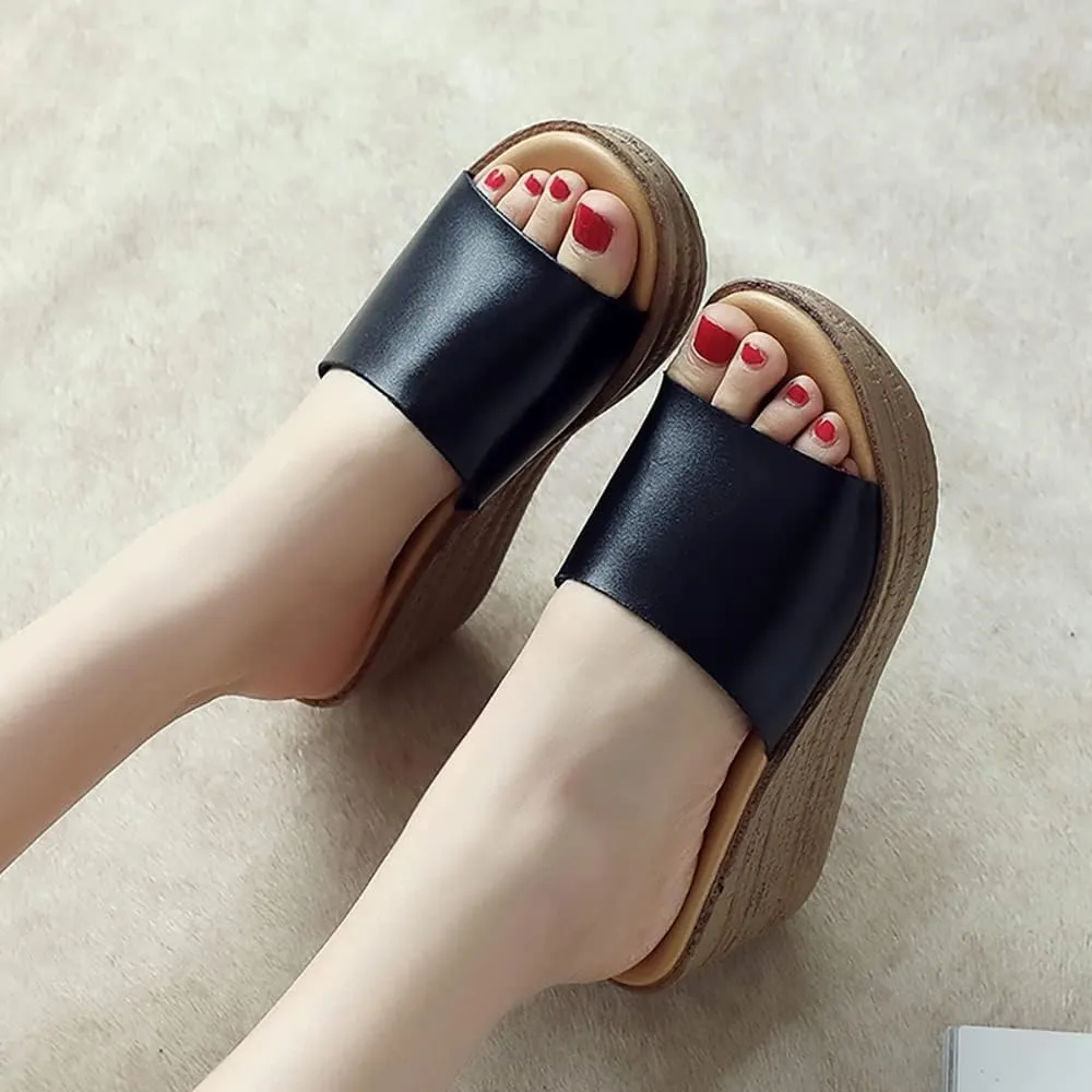 ailishabroy Women Slip on Espadrille Sandals Wedges Slides Sandals Flatform Open Toe