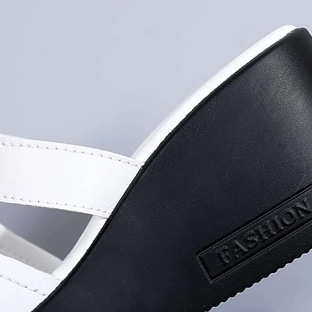 ailishabroy Women Slip on Espadrille Sandals Wedges Slides Sandals Flatform Open Toe