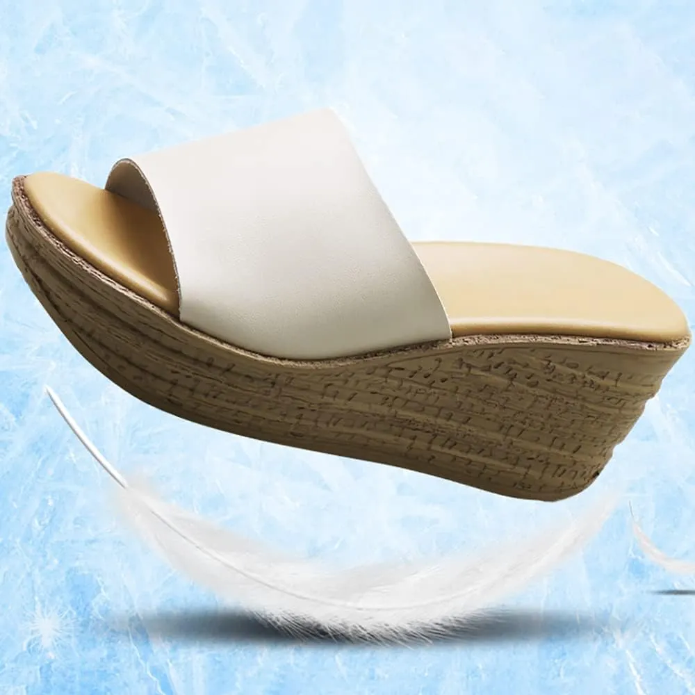 ailishabroy Women Slip on Espadrille Sandals Wedges Slides Sandals Flatform Open Toe