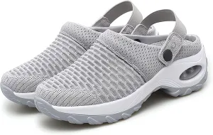Air Cushion Orthopedic Slip on Shoes - 2023 New Air Cushion Slip-on Walking Shoes Orthopedic Diabetic Walking Shoes for Women Wide Width, Orthopedic Stretch Sandals Slippers for Women Arch Support