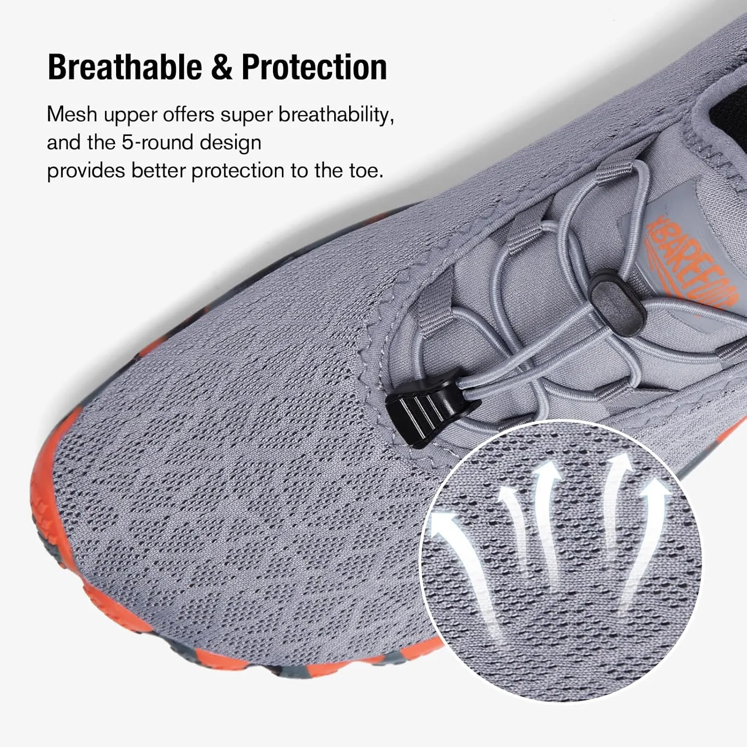 ALEADER Barefoot Water Shoes Men Non Slip Swim Beach Shoes for Hiking Walking River