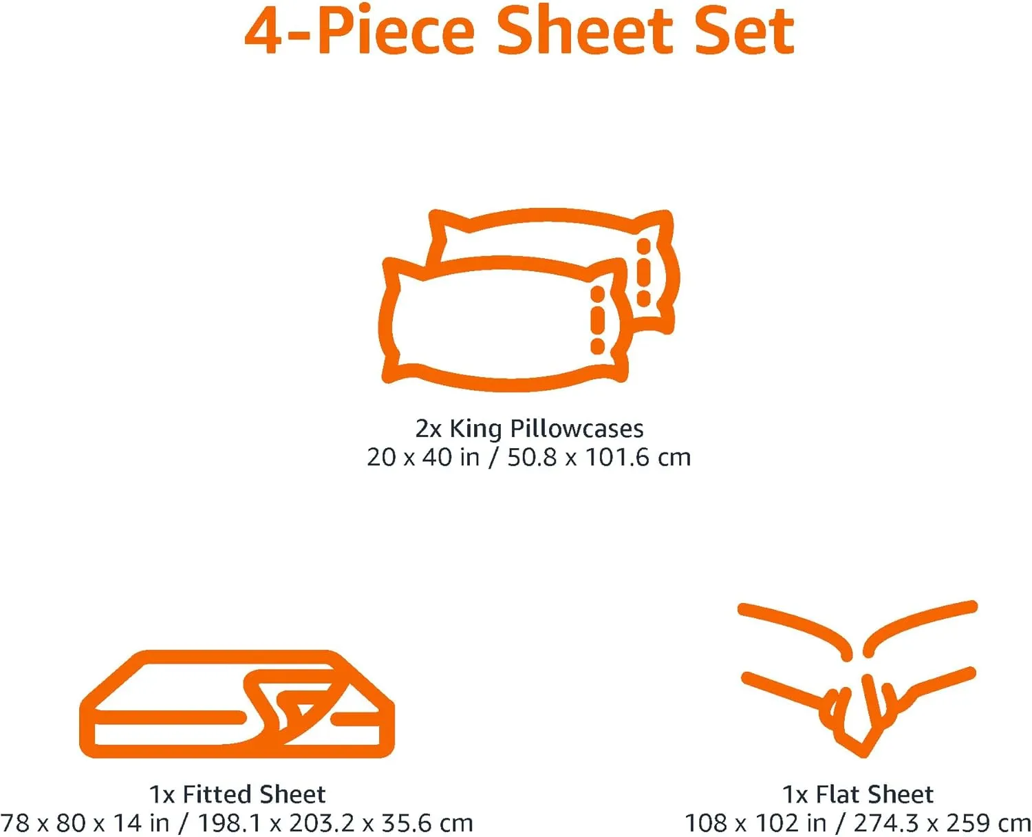 Amazon Basics 4 Piece Bed Sheets Set, 100% Cotton Jersey, Includes Super Soft, Flat and Fitted Sheets, Pillowcase, King, Light Gray, Solid