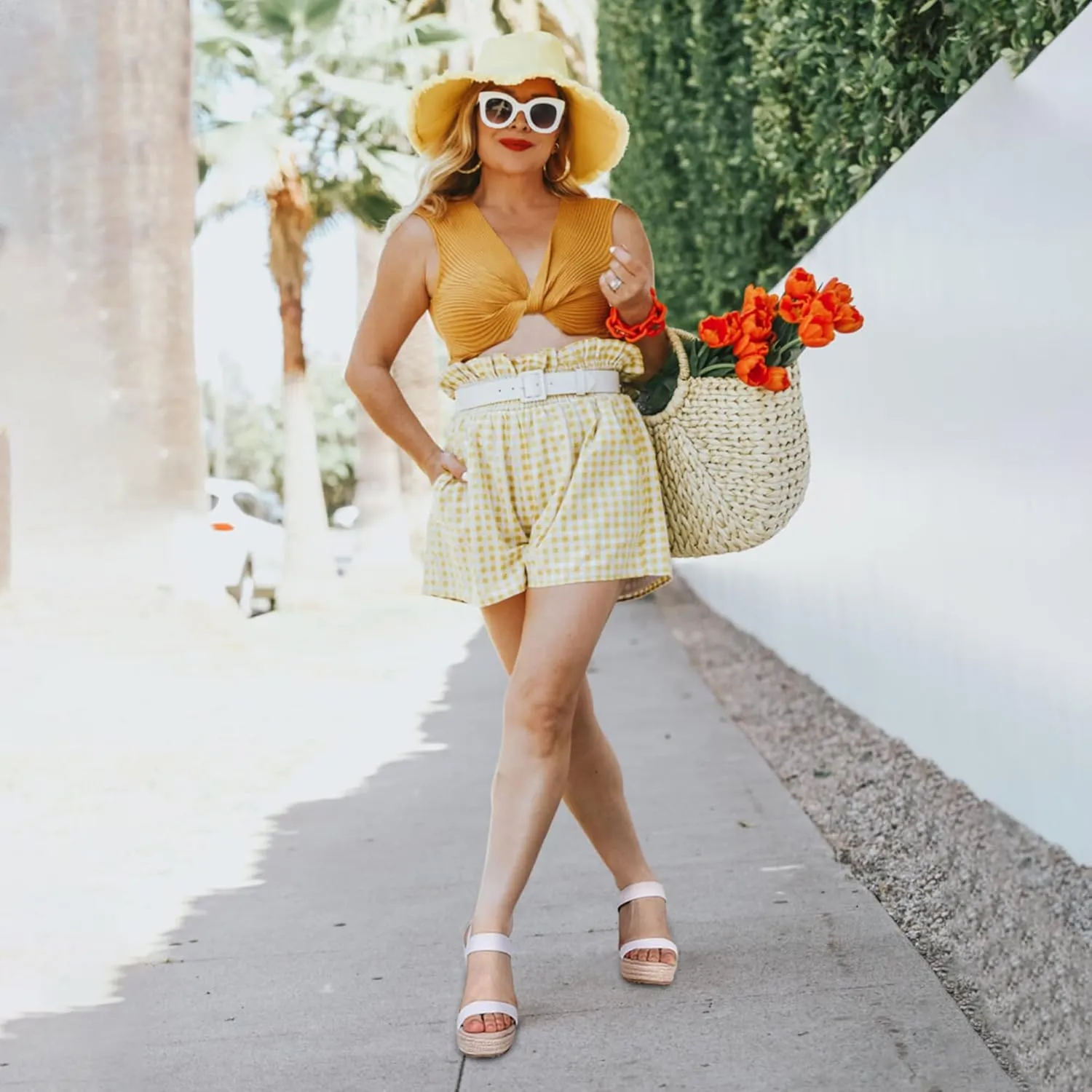 AMINUGAL Espadrille Sandals for Women - Dressy Summer Espadrilles Wedges with High Heels - Comfortable & Casual
