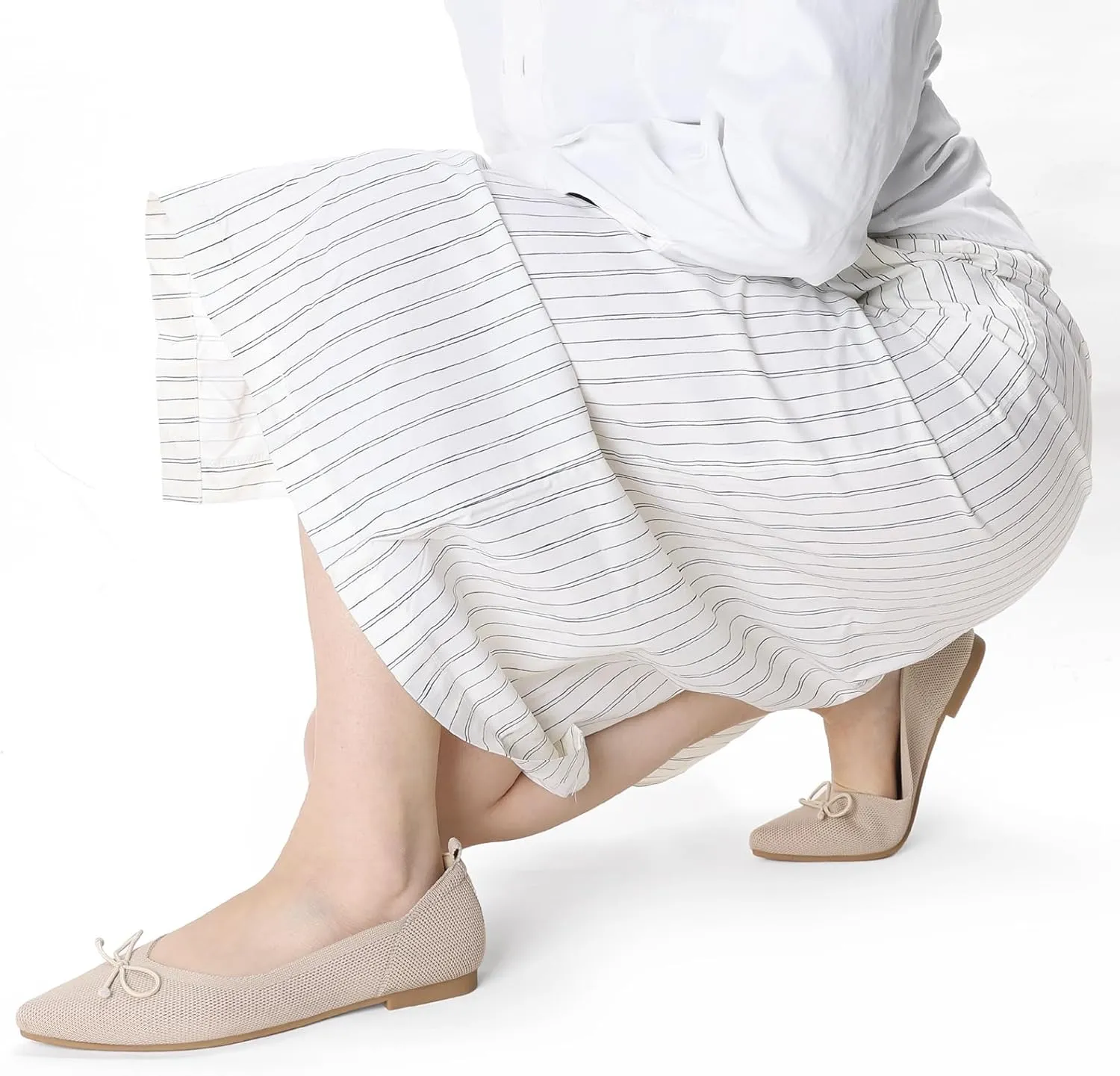 Ankis Ballet Flats Shoes for Women Dressy Comfortable, Pointed Toe Casual Work Flats for Women Foldable