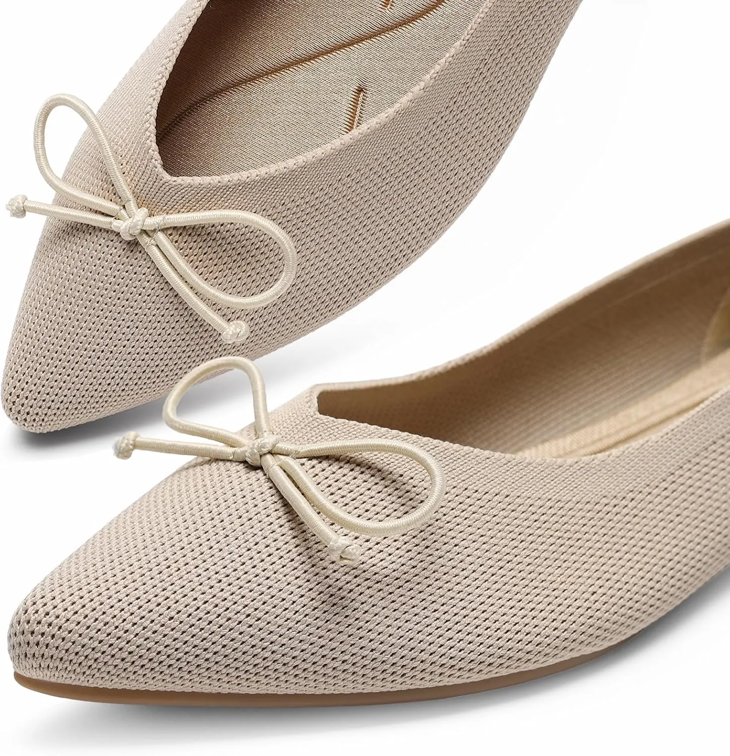 Ankis Ballet Flats Shoes for Women Dressy Comfortable, Pointed Toe Casual Work Flats for Women Foldable