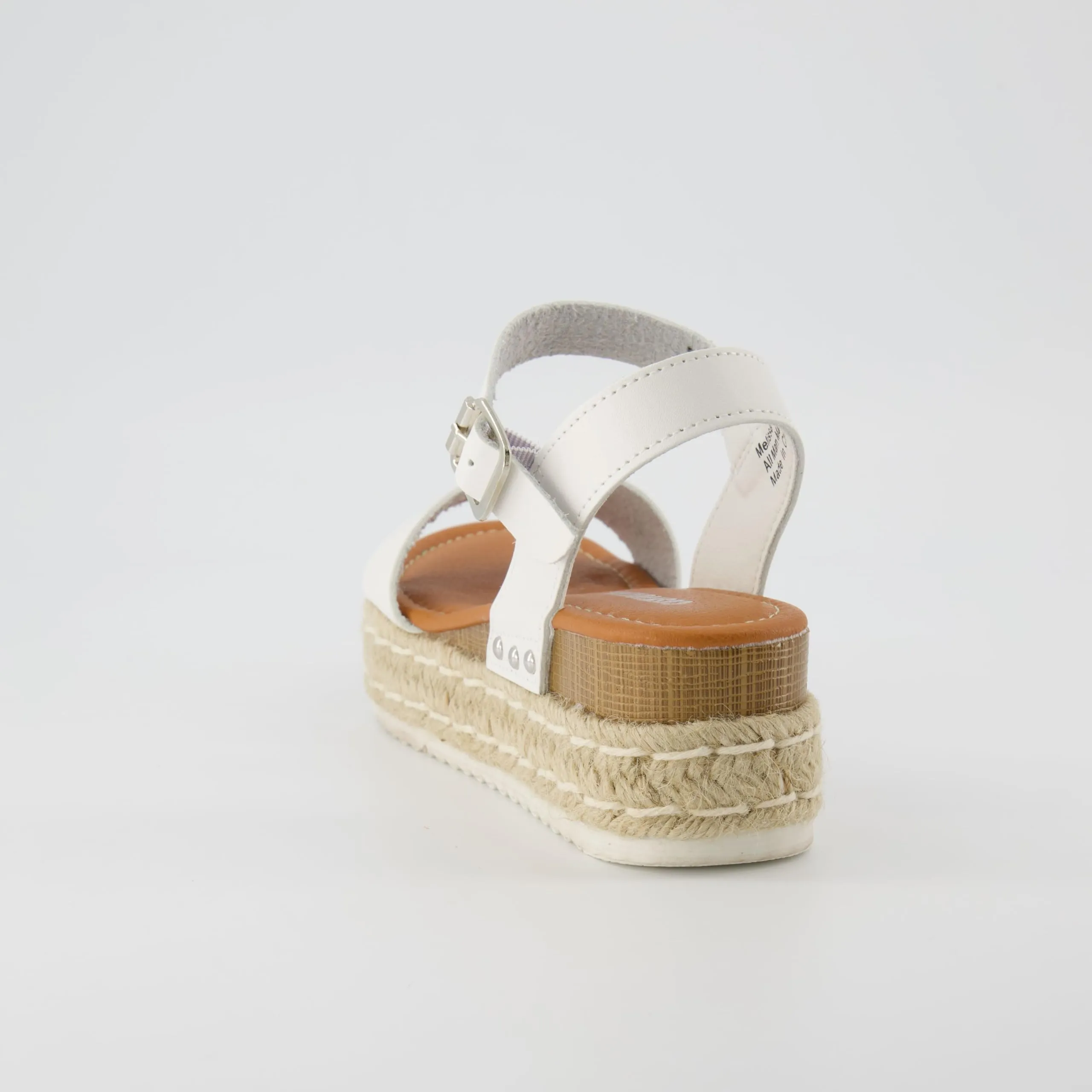 Ankle Fashion CUSHIONAIRE 6 Wedge Extensive selection Strap Melissa Sandals Espadrille Platform White Positive feedback