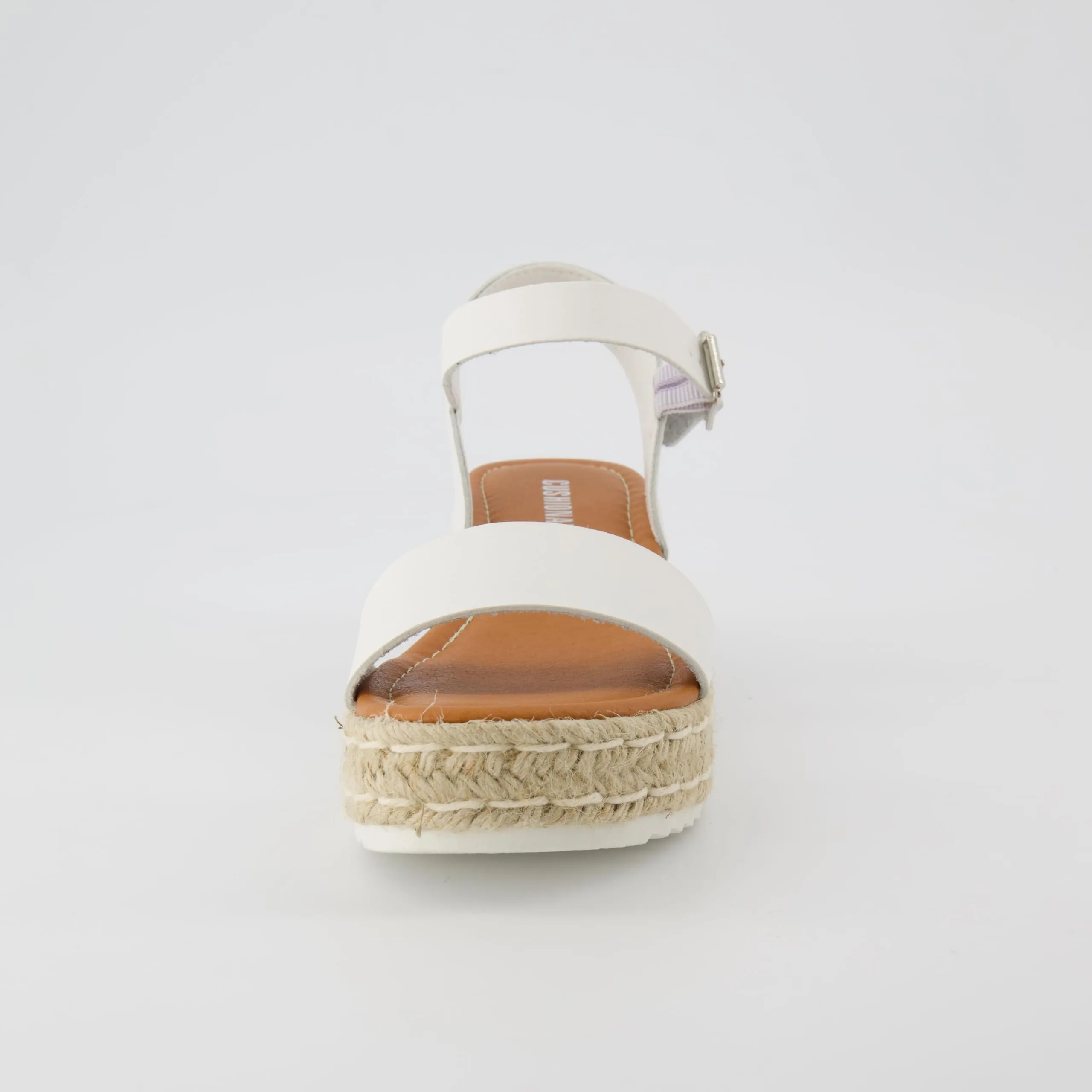 Ankle Fashion CUSHIONAIRE 6 Wedge Extensive selection Strap Melissa Sandals Espadrille Platform White Positive feedback
