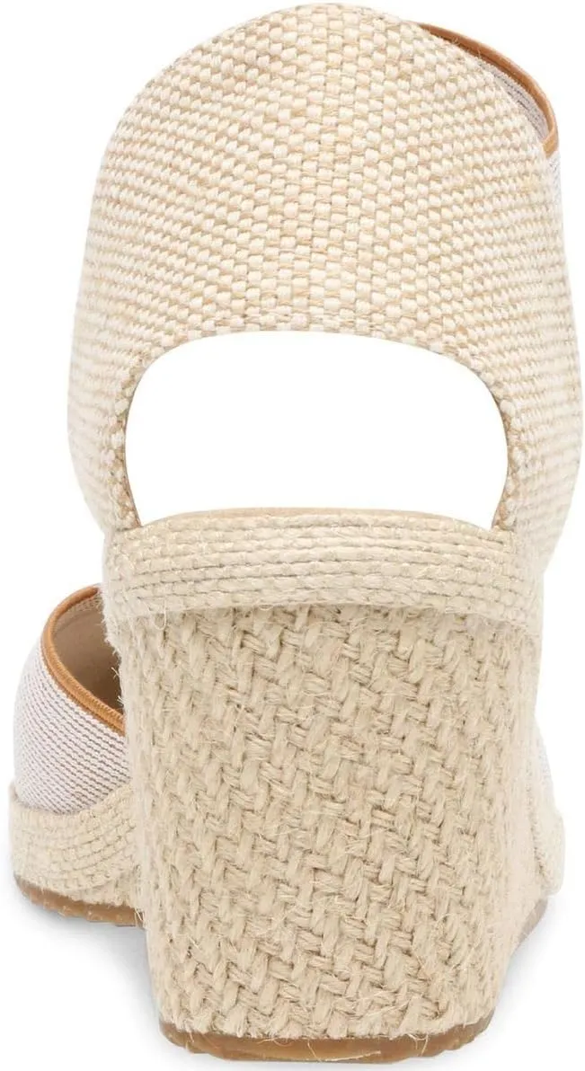 Anne Klein Womens Zoey Canvas Ankle Strap Espadrille Heels