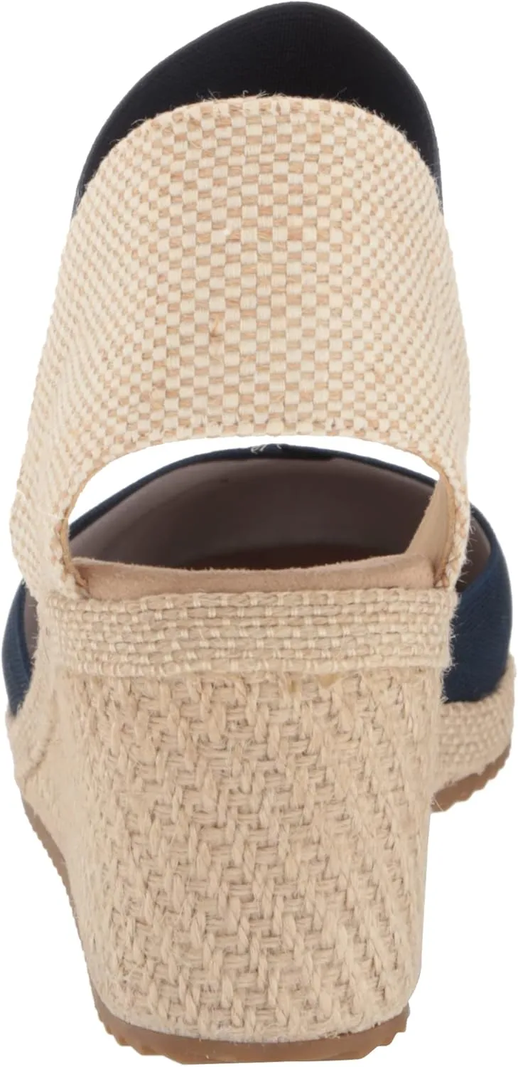 Anne Klein Womens Zoey Canvas Ankle Strap Espadrille Heels