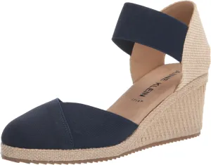 Anne Klein Womens Zoey Canvas Ankle Strap Espadrille Heels
