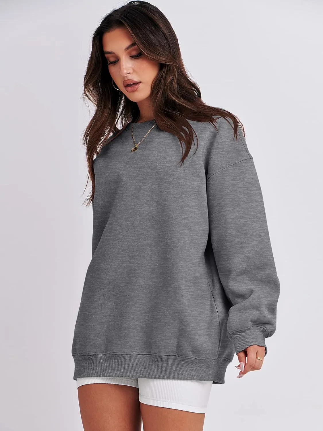 ANRABESS Oversized Sweatshirt for Women Crewneck Y2K Hoodies Fleece Casual Comfy Pullover Top Fall Outfits Clothes 2025