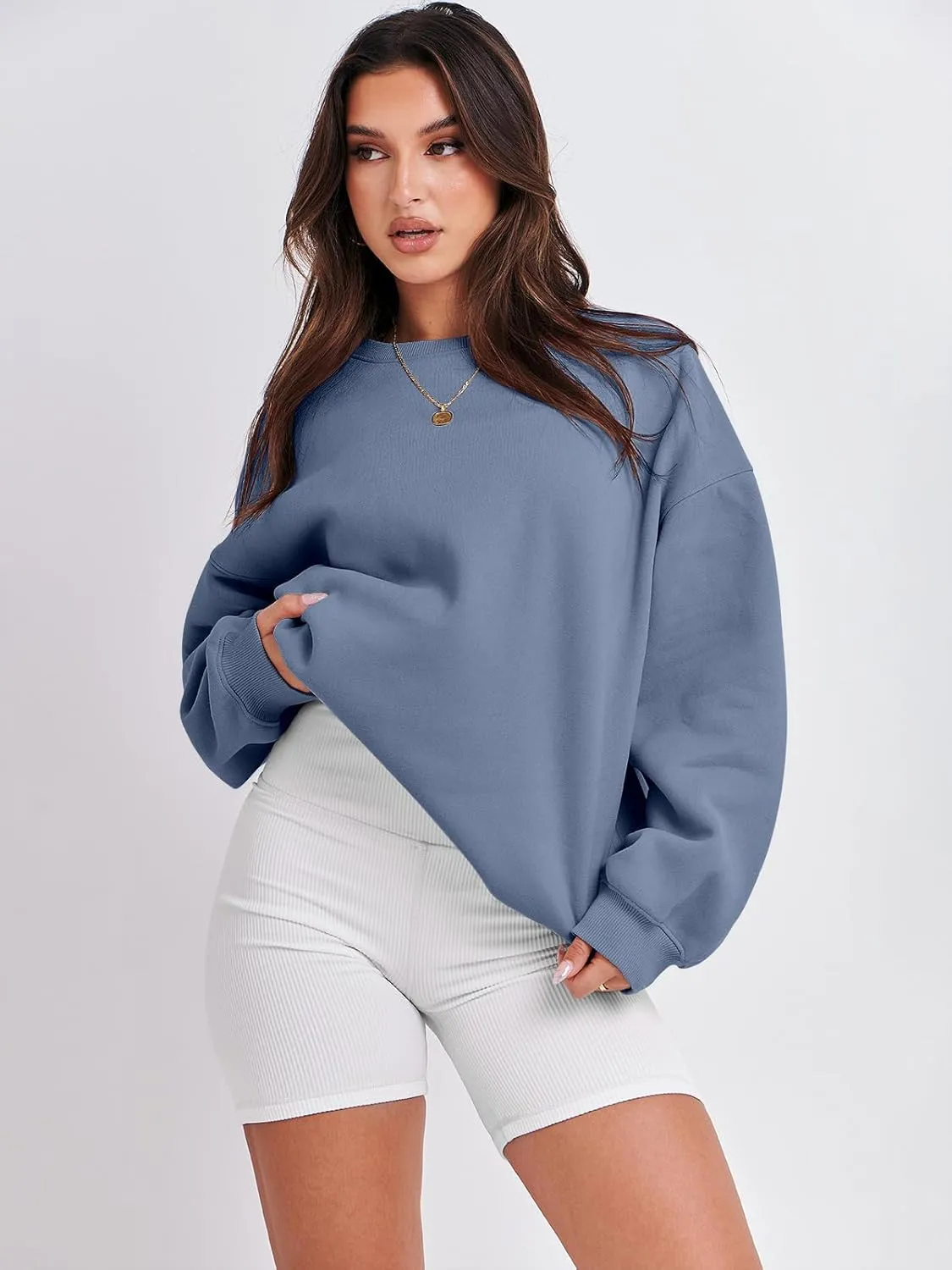 ANRABESS Oversized Sweatshirt for Women Crewneck Y2K Hoodies Fleece Casual Comfy Pullover Top Fall Outfits Clothes 2025