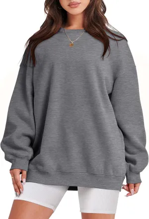 ANRABESS Oversized Sweatshirt for Women Crewneck Y2K Hoodies Fleece Casual Comfy Pullover Top Fall Outfits Clothes 2025