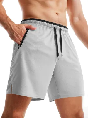 Aolesy Mens Workout Shorts 5"/7"/9" with Zip Pockets Quick Dry Lightweight Gym Athletic Shorts Linerless Running Shorts