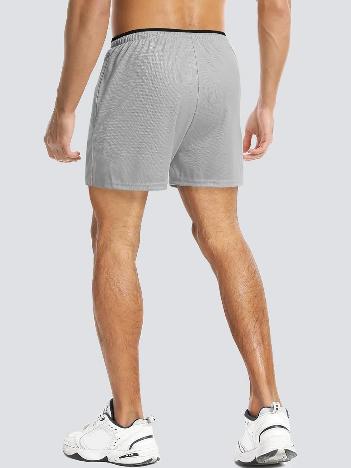 Aolesy Mens Workout Shorts 5"/7"/9" with Zip Pockets Quick Dry Lightweight Gym Athletic Shorts Linerless Running Shorts