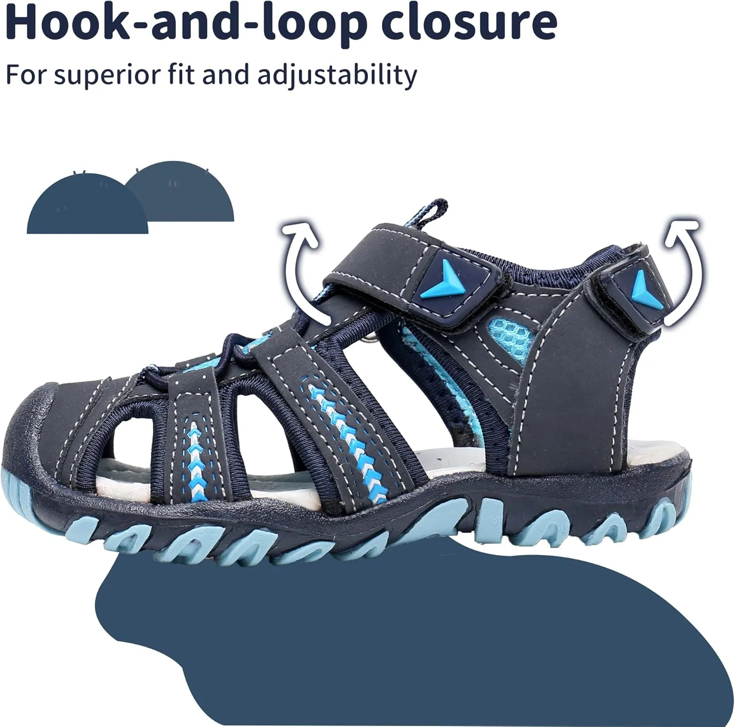 Apakowa Kid's Boy's Girl's Soft Sole Close Toe Sport Beach Sandals (Toddler/Little Kid)
