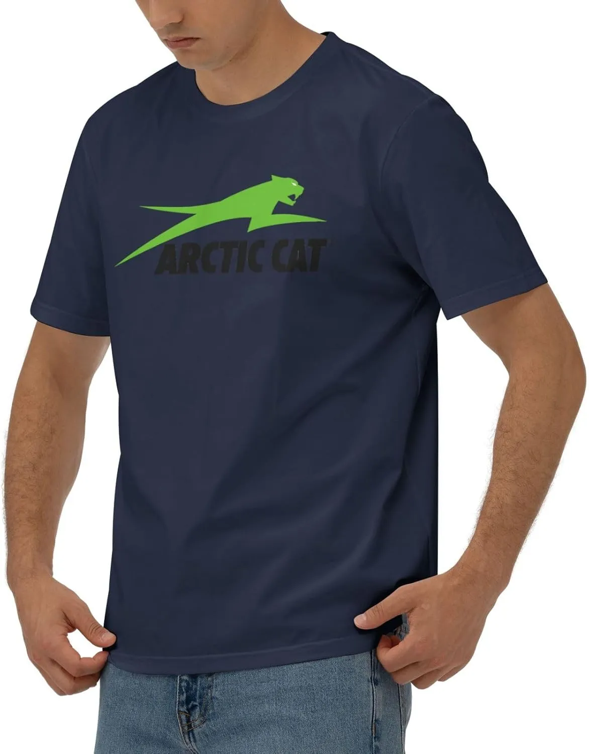 Arctic Cat Logo T-Shirt Men's Classic Basic Homecoming Basic Spring Short Sleeve Tops