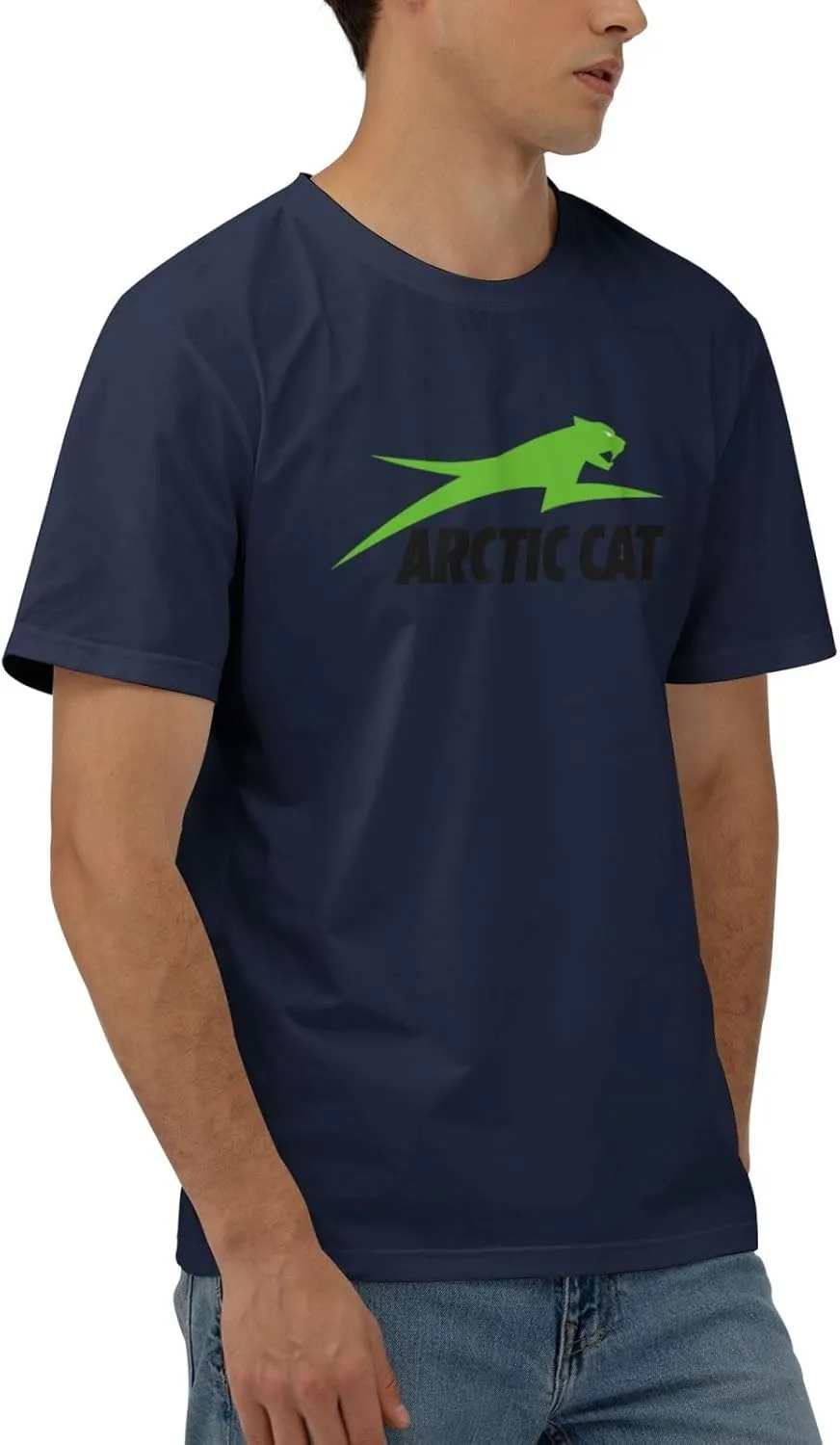 Arctic Cat Logo T-Shirt Men's Classic Basic Homecoming Basic Spring Short Sleeve Tops