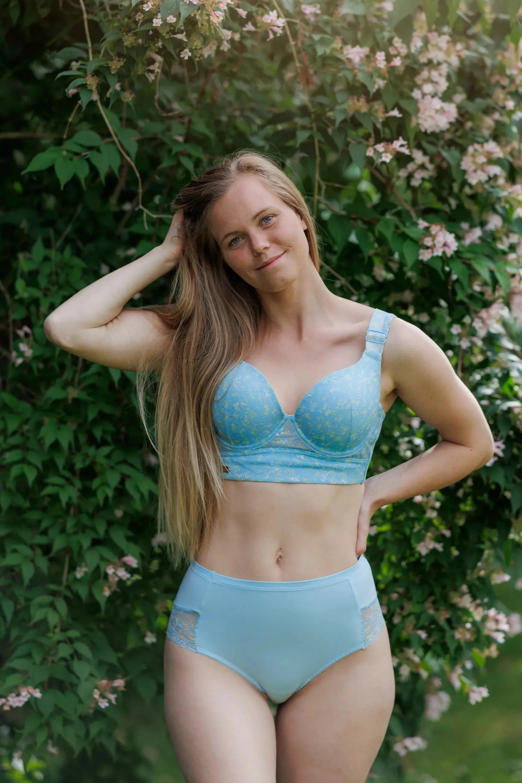 Aria Brazilian Mønstret - Airy Blue