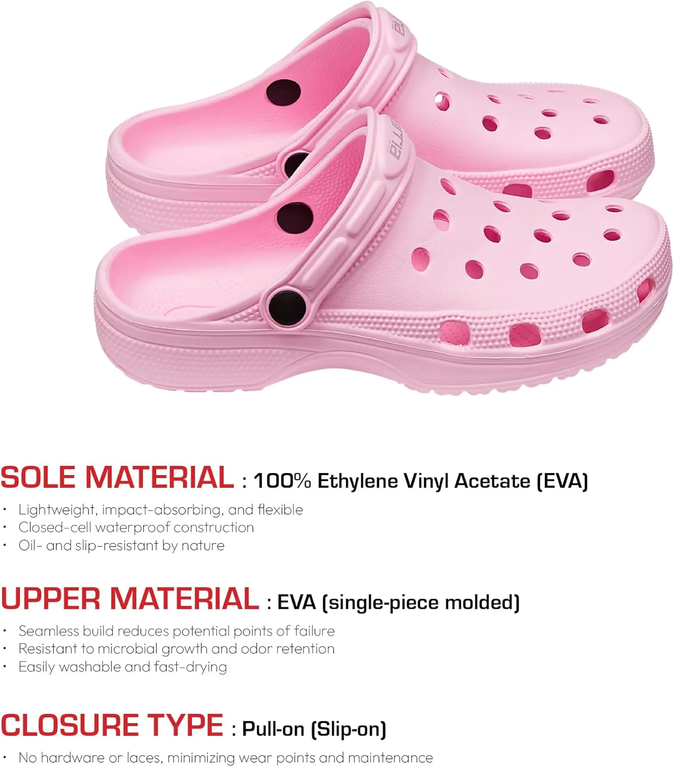 ARRIA AirClog Chunk & Classic Shoes, Unisex, Lightweight Slip-On Clogs with 360° Comfort, Breathable, Quick-Dry, Customizable Charms for Travel, Beach, Nurses, Gym & Home