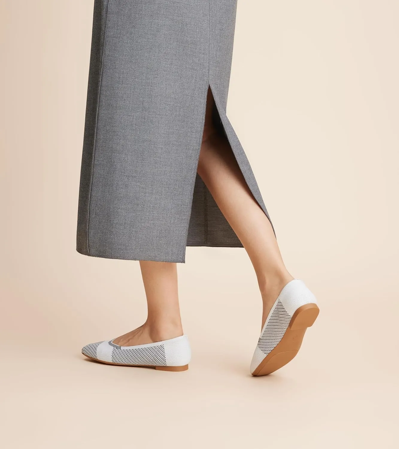 Arromic Black Flats Shoes for Women, Square Toe Ballet Flats Shoes, Washable Comfortable Knit Flats for Women, Soft Slip on Black Flats for Dressy Wedding Work Office Casual