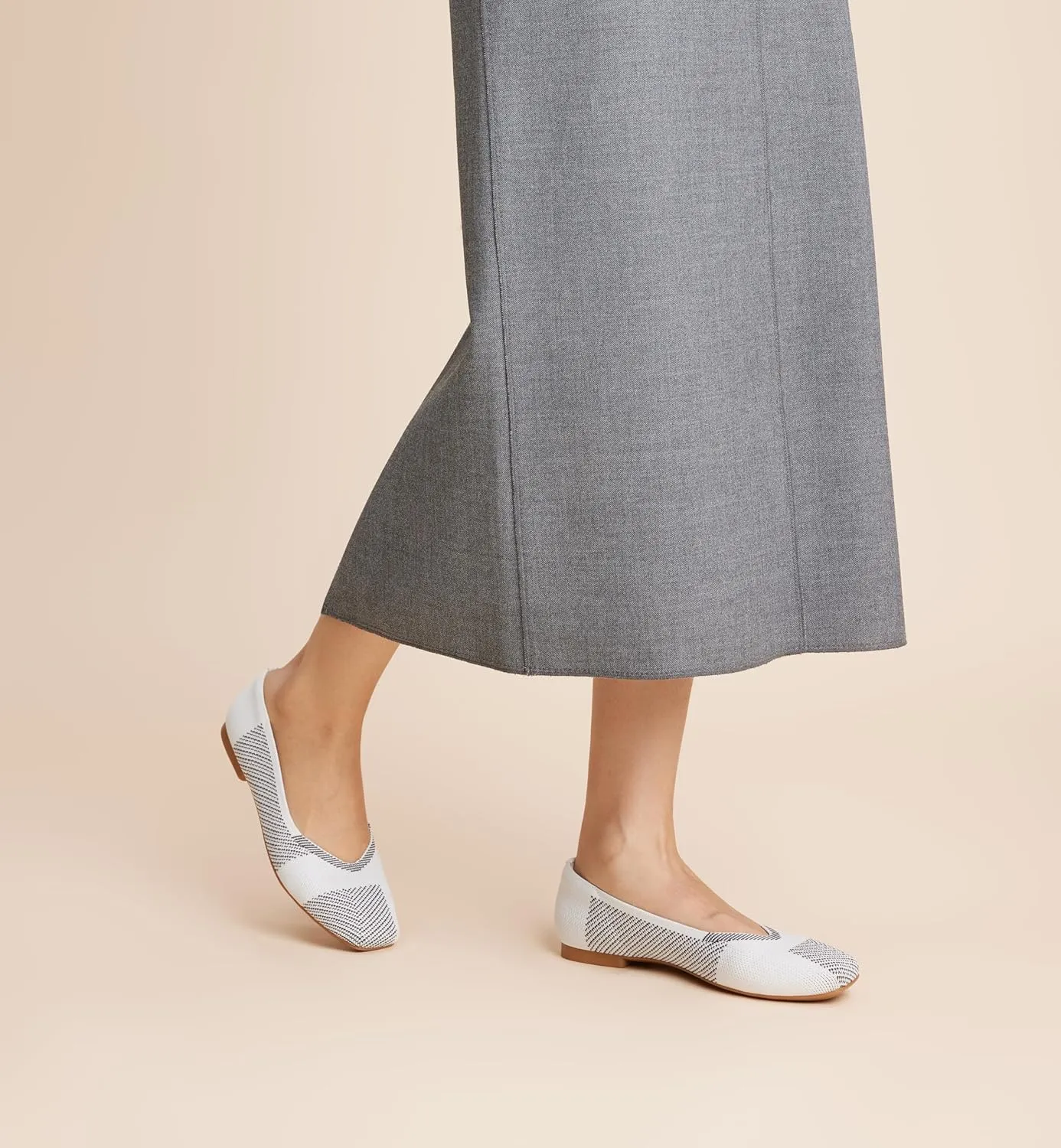Arromic Black Flats Shoes for Women, Square Toe Ballet Flats Shoes, Washable Comfortable Knit Flats for Women, Soft Slip on Black Flats for Dressy Wedding Work Office Casual