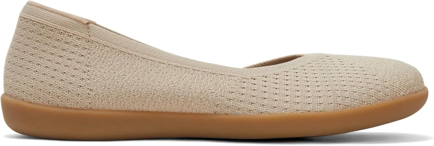Arromic Wide Toe Box Flat Shoes Women Slip on Wide Width Flats Comfortable Ballet Flat Shoes Knit Dressy Washable Soft Walking Shoes