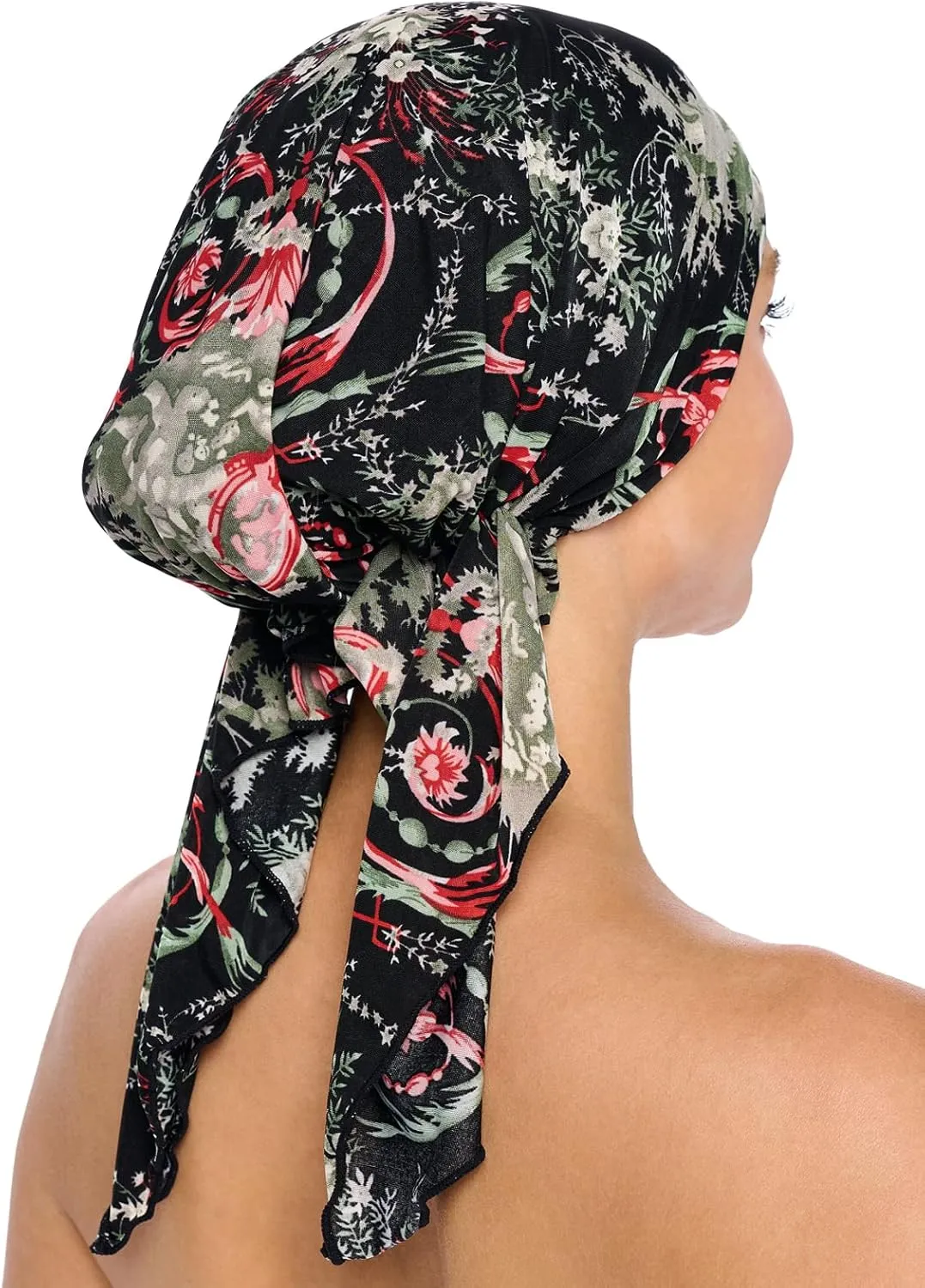 Ashford & Brooks Pre Tied Bandana Turban Chemo Head Scarf Sleep Hair Cover Hat