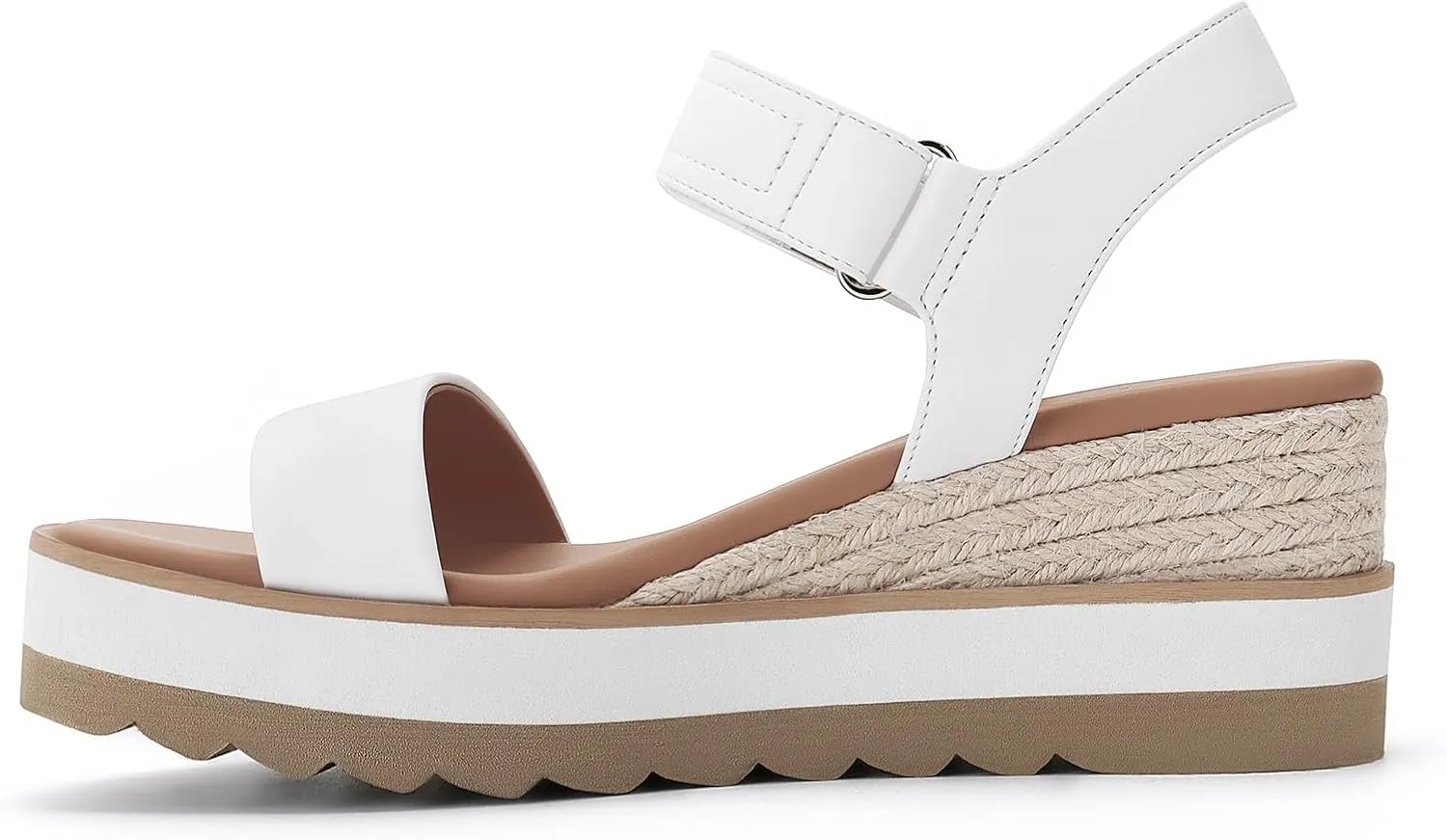 Athlefit Platform Sandals Women Espadrille Wedge Comfortable Ankle Strap Open Toe Sandals for Walking