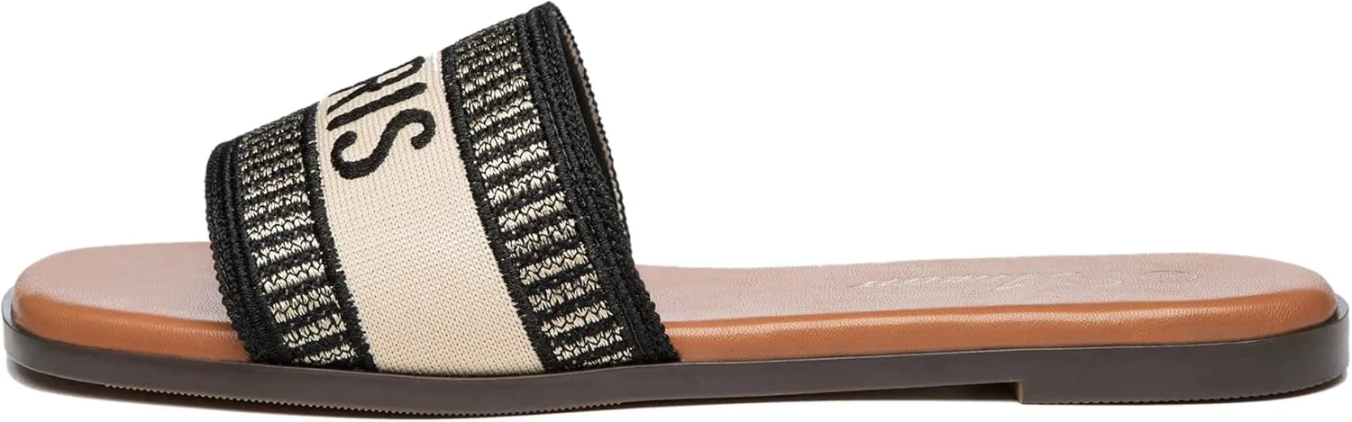 Athlefit Women's Flat Sandals Comfortable Slide Sandals Dressy Summer 2025