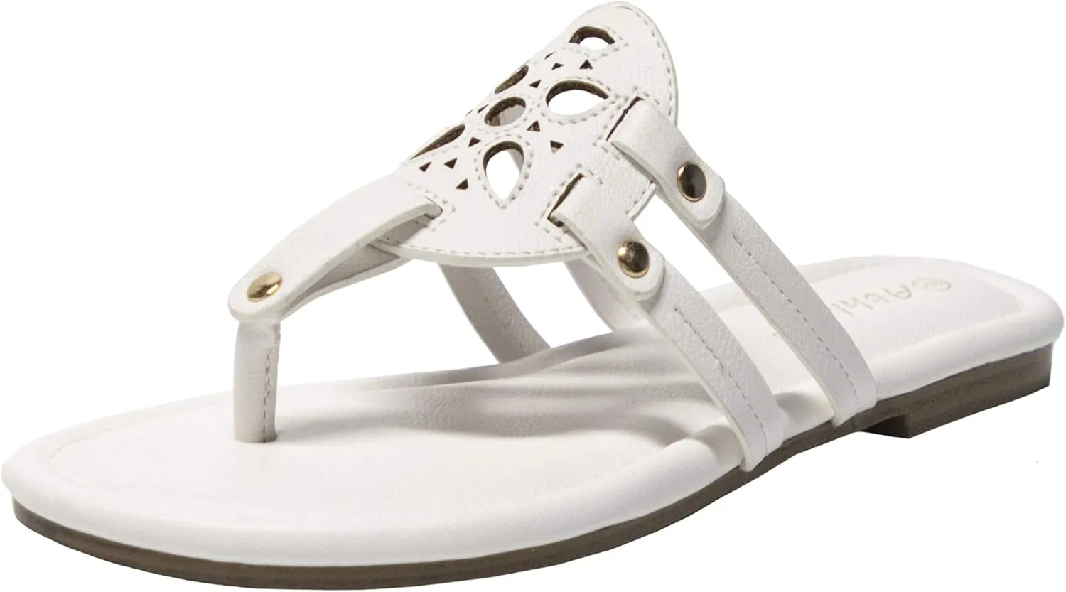 Athlefit Womens Flat Sandals Flip Flops Casual Slip on Comfortable Thong Beach Sandal for Women Dressy