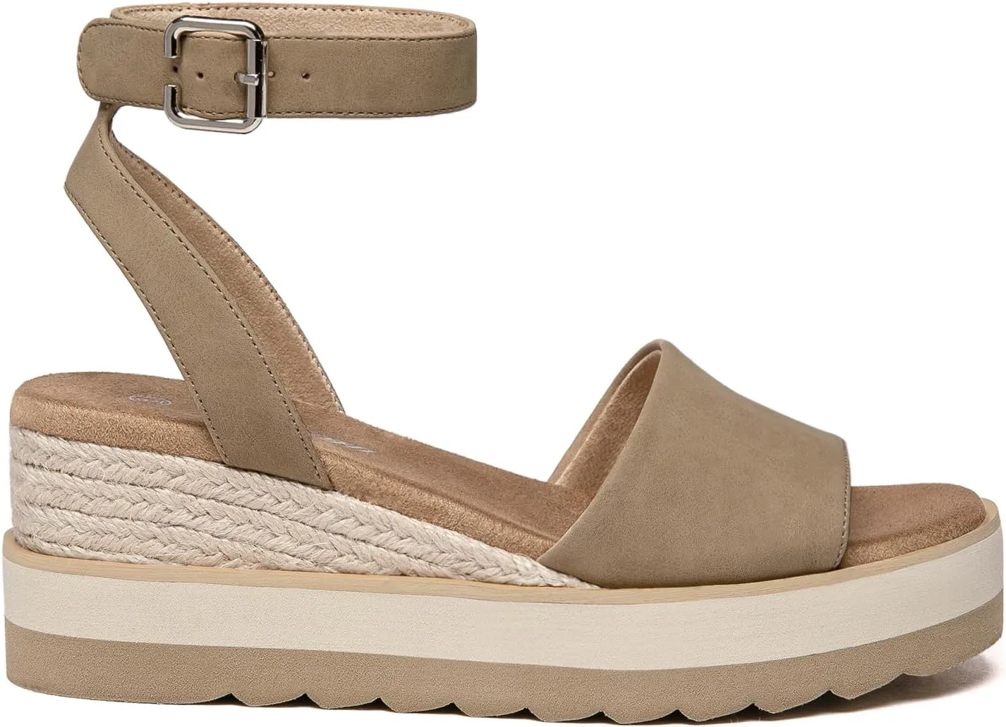Athlefit Women's Platform Sandals Buckle Ankle Strap Open Toe Espadrille Wedge Sandals