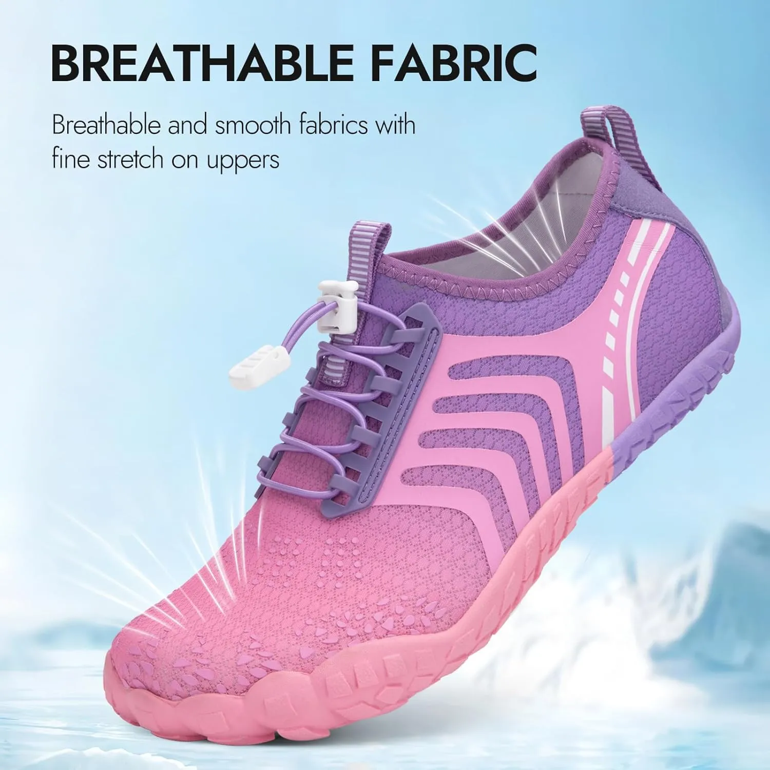 ATHMILE Barefoot Shoes Women Water Shoes Wide Toe Non-Slip Aqua Beach Quick-Dry for Swim Kayak Lake Pool River Hiking Surfing Boating Fishing Diving Cruise Ship Essentials