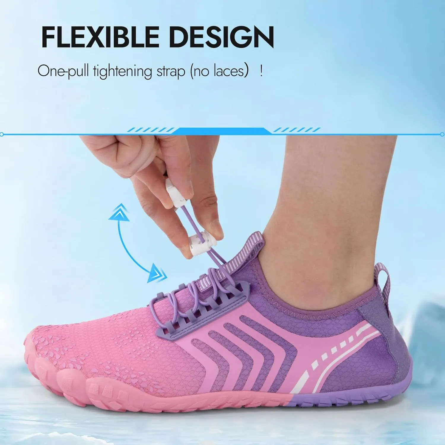 ATHMILE Barefoot Shoes Women Water Shoes Wide Toe Non-Slip Aqua Beach Quick-Dry for Swim Kayak Lake Pool River Hiking Surfing Boating Fishing Diving Cruise Ship Essentials