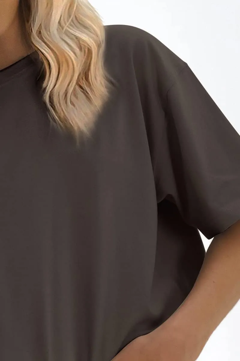ATHMILE Womens Oversized T Shirts Loose Fit Crewneck Short Sleeve Tops Summer Casual Blouse 2025 Y2K Basic Tee Beach