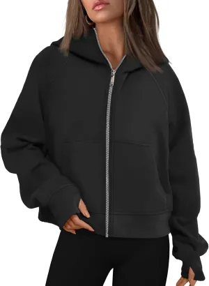 AUTOMET Womens Zip Up Hoodies Fleece Jackets Oversized Sweatshirts Fall Fashion Outfits 2025 Sweaters Winter Clothes